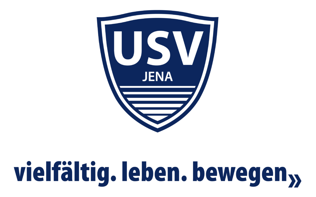 Wortbildmarke vertikal 4c usv jena sportverein tennis, fussball, tischtennis, rugby, boxen, ausdauerlauf