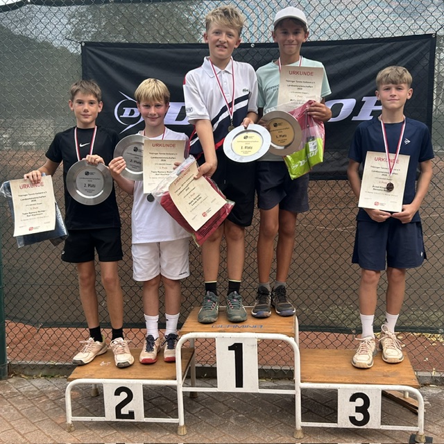 Siegerehrung U12 männlich Doppel