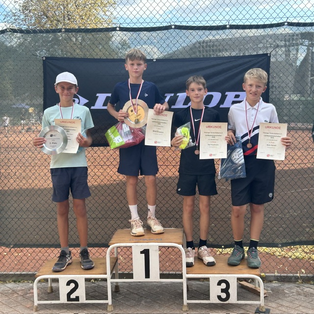 Siegerehrung U12 männlich Einzel
