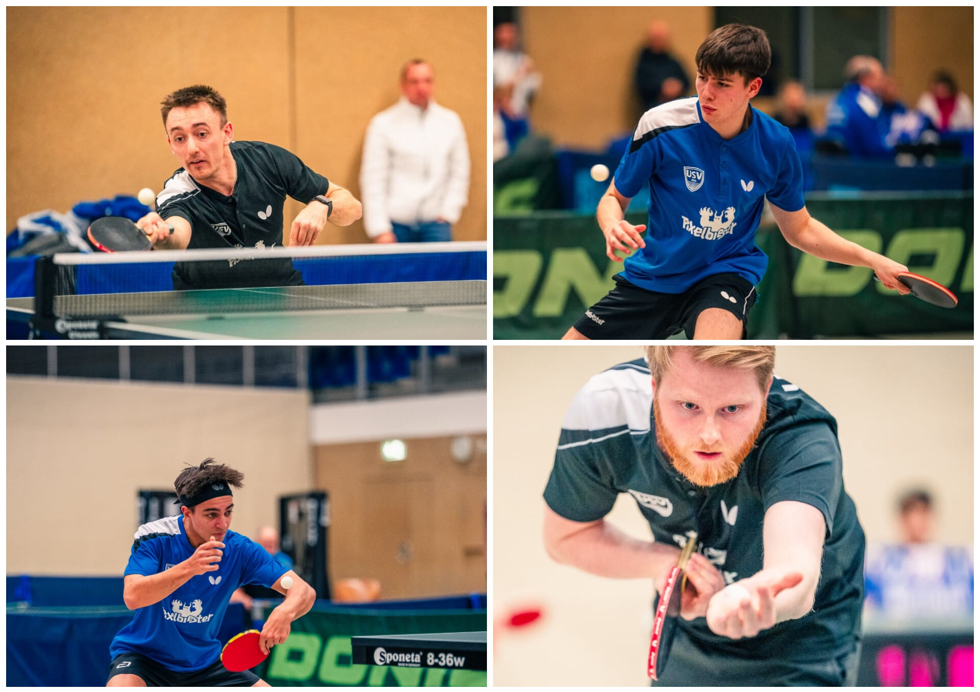 spieler collage usv jena sportverein tennis, fussball, tischtennis, rugby, boxen, ausdauerlauf